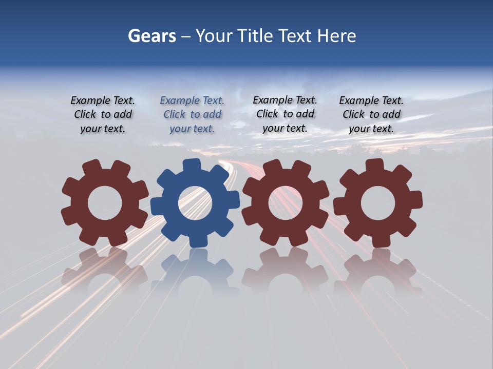 M Red Sunset PowerPoint Template