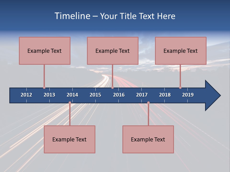 M Red Sunset PowerPoint Template