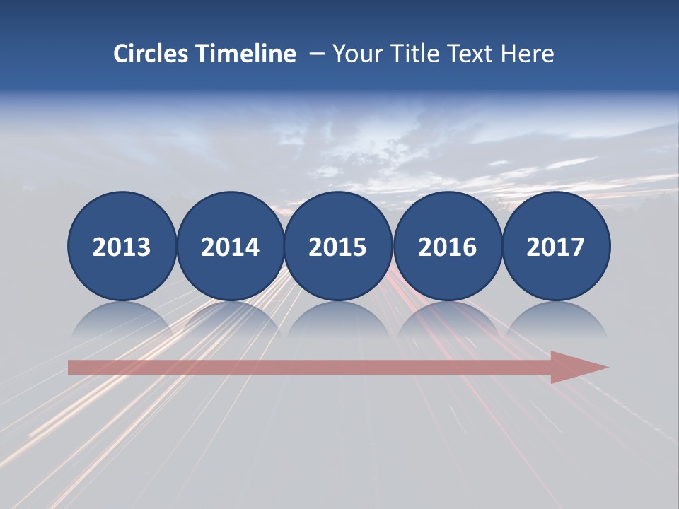 M Red Sunset PowerPoint Template