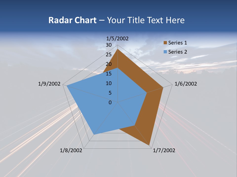 M Red Sunset PowerPoint Template