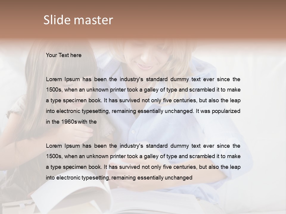 Portrait Leisure Offspring PowerPoint Template
