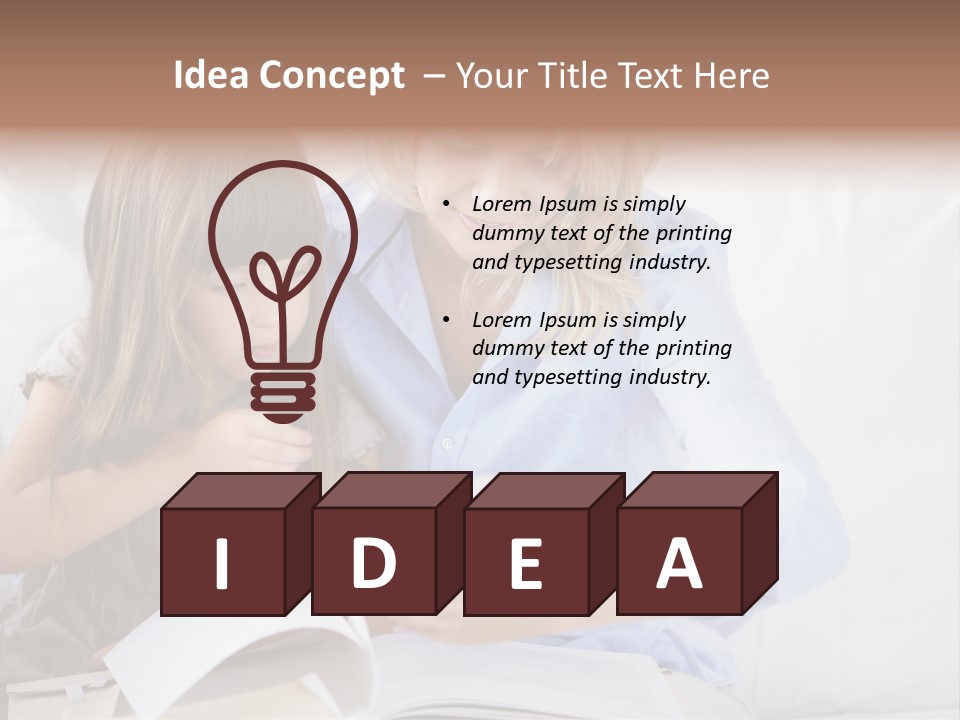 Portrait Leisure Offspring PowerPoint Template