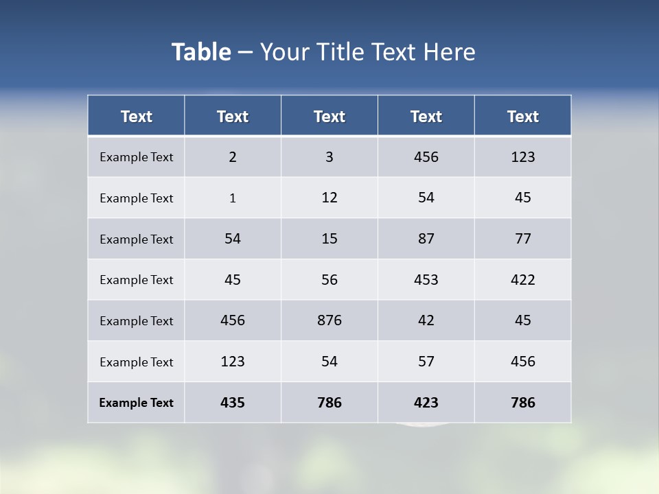 Outdoor Summer Trough PowerPoint Template