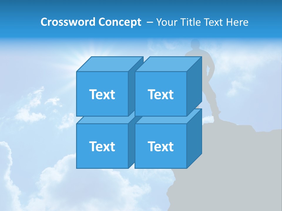 Trekking Blue Nature PowerPoint Template