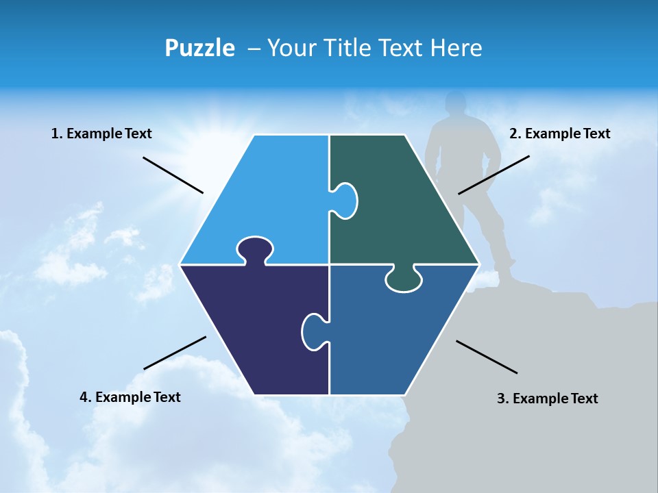 Trekking Blue Nature PowerPoint Template