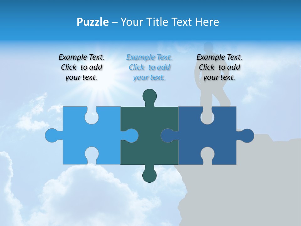 Trekking Blue Nature PowerPoint Template