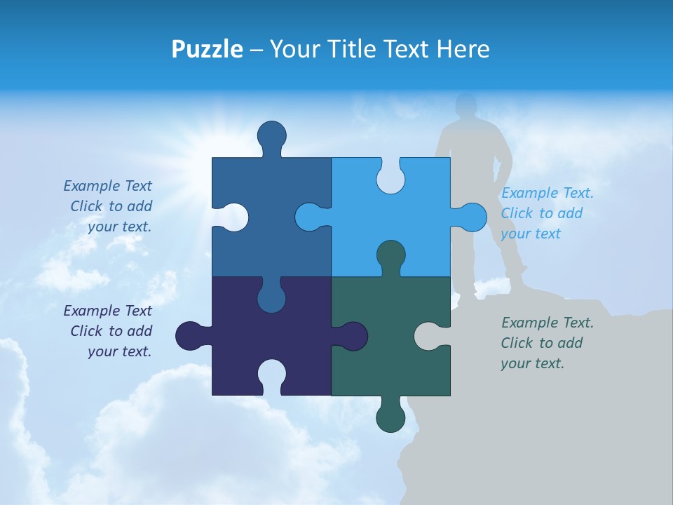 Trekking Blue Nature PowerPoint Template