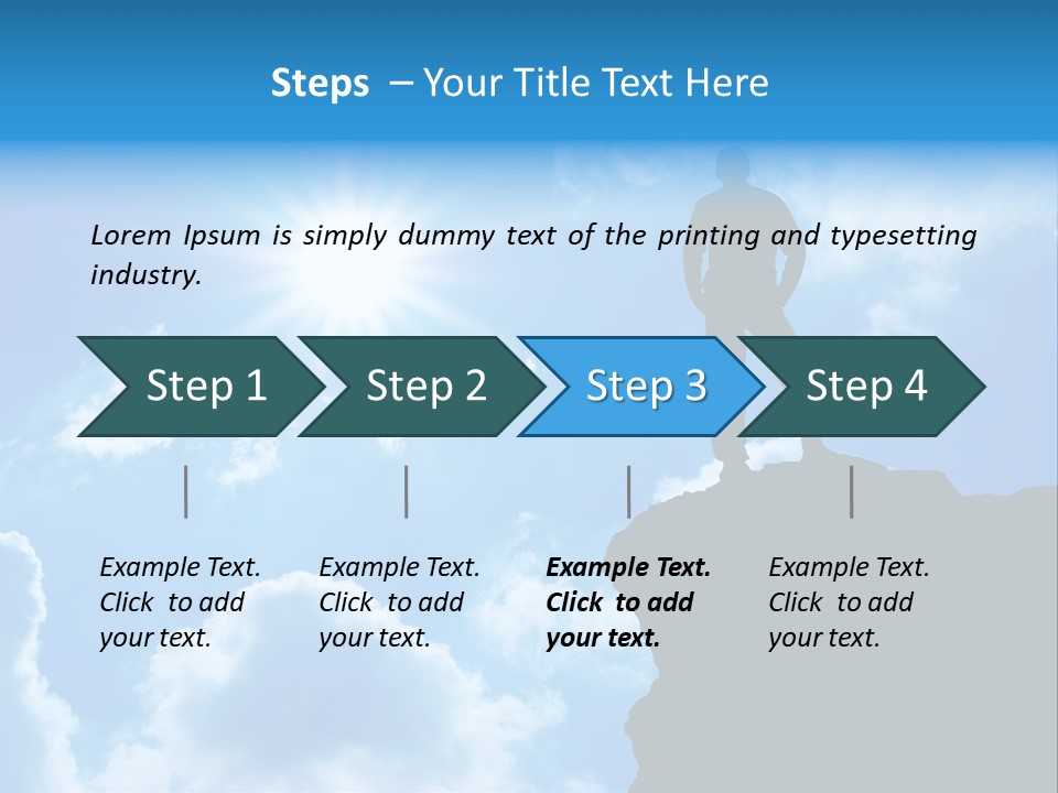 Trekking Blue Nature PowerPoint Template