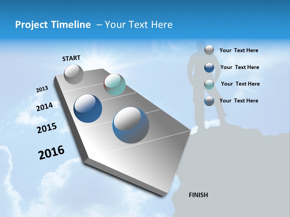 Trekking Blue Nature PowerPoint Template