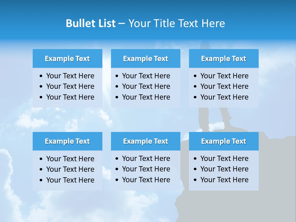 Trekking Blue Nature PowerPoint Template