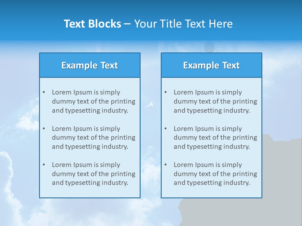 Trekking Blue Nature PowerPoint Template