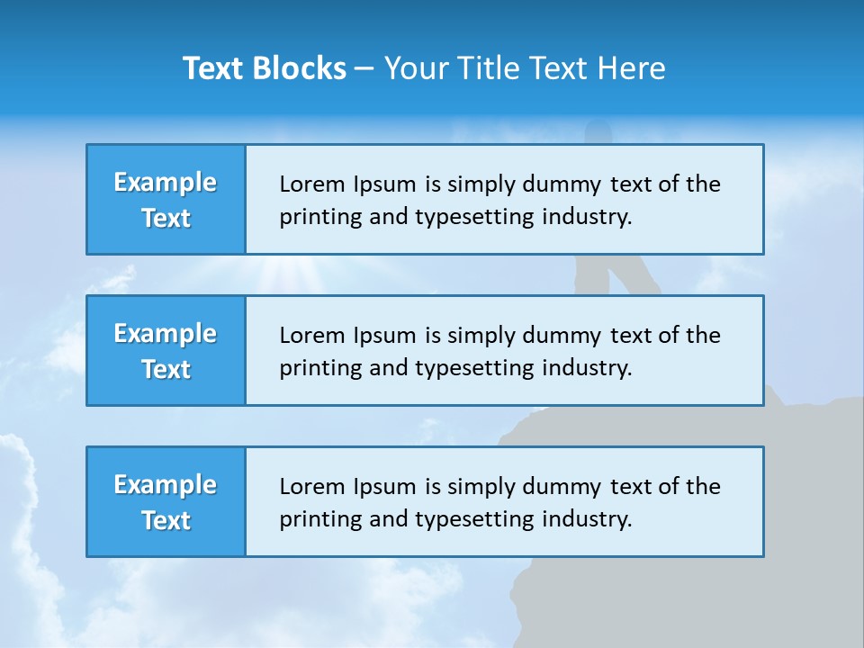 Trekking Blue Nature PowerPoint Template