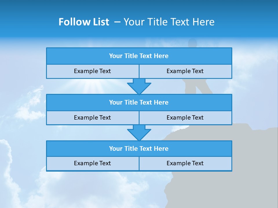 Trekking Blue Nature PowerPoint Template