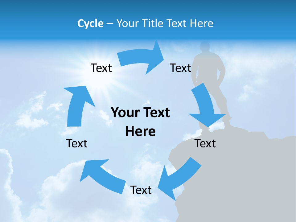 Trekking Blue Nature PowerPoint Template