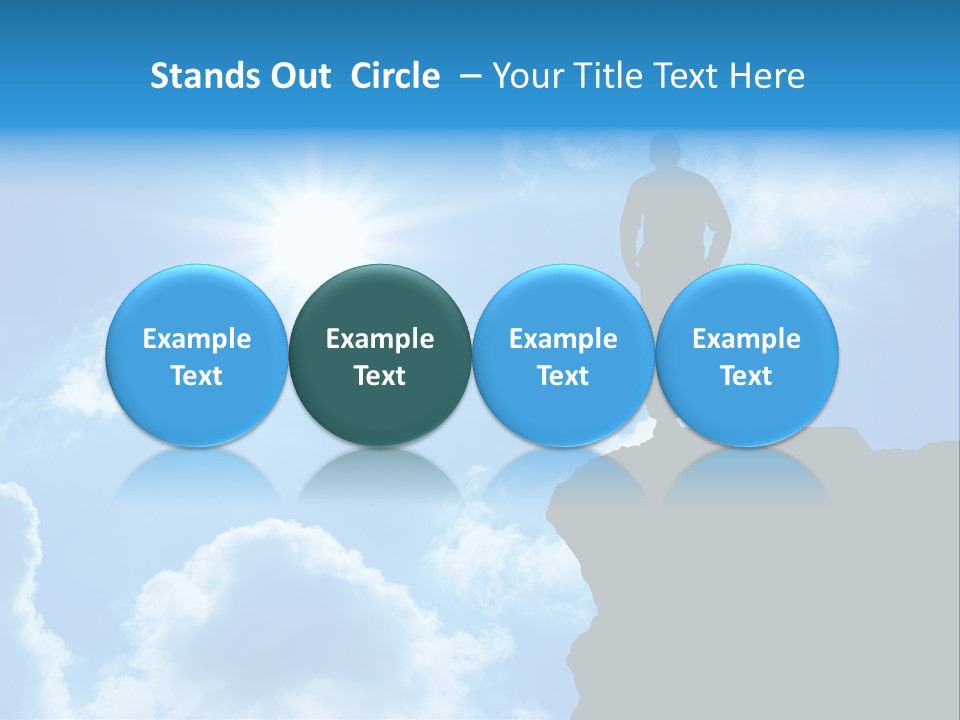 Trekking Blue Nature PowerPoint Template