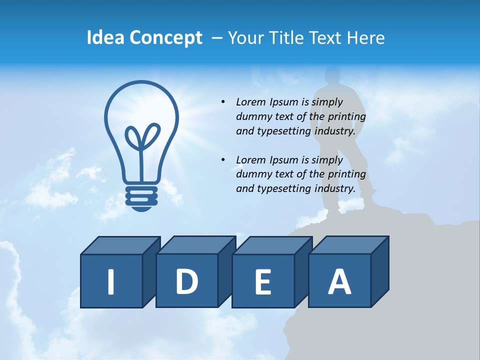 Trekking Blue Nature PowerPoint Template