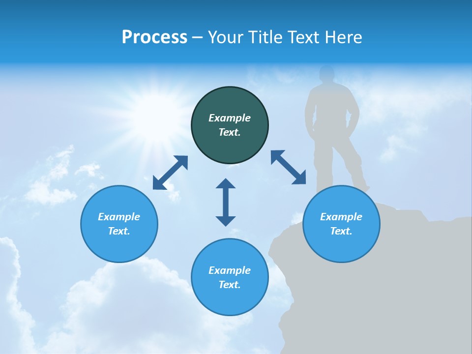 Trekking Blue Nature PowerPoint Template