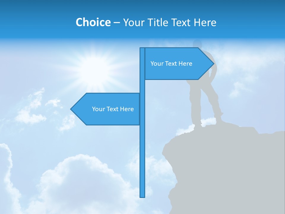 Trekking Blue Nature PowerPoint Template