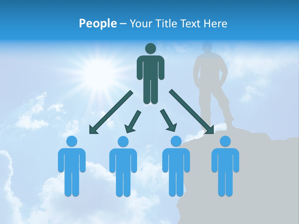 Trekking Blue Nature PowerPoint Template