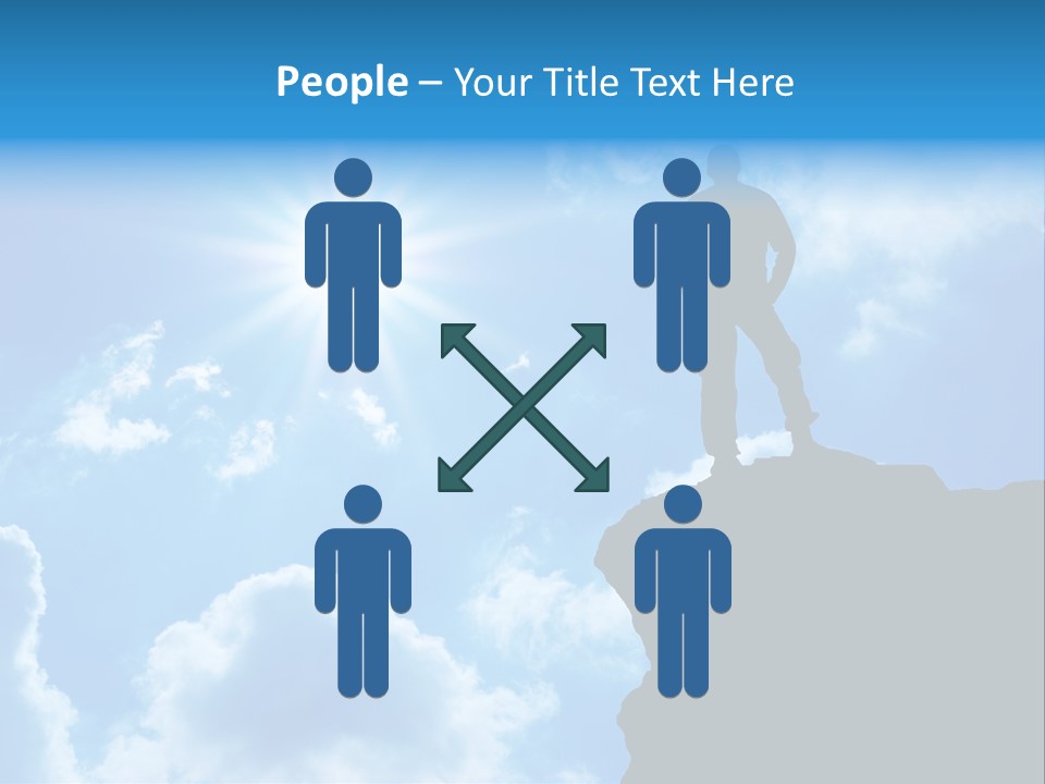 Trekking Blue Nature PowerPoint Template