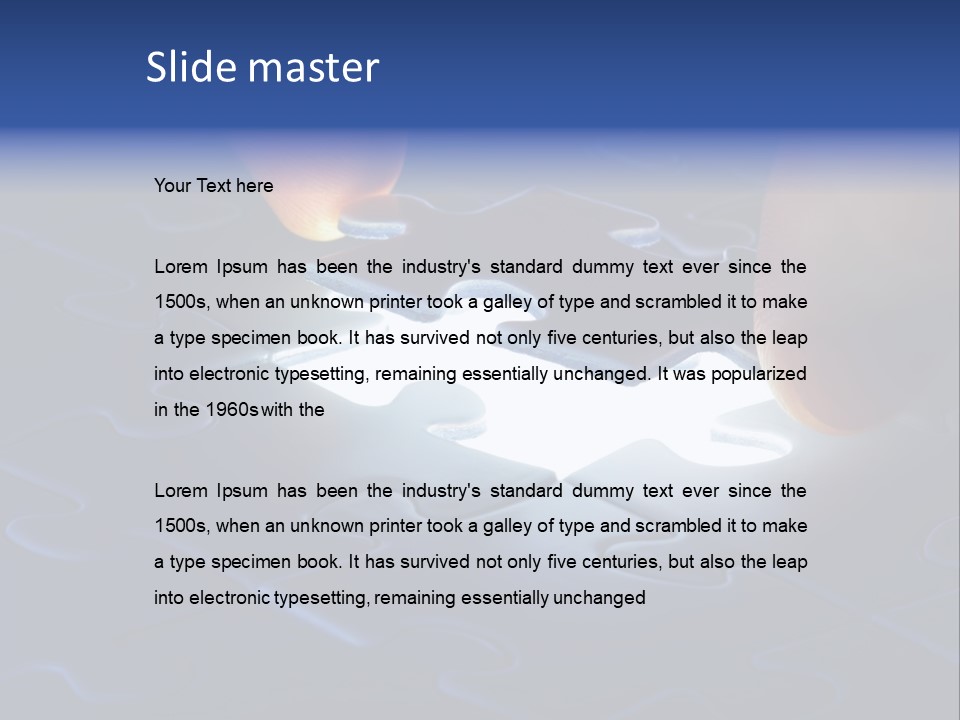 Solution Game Closeup PowerPoint Template