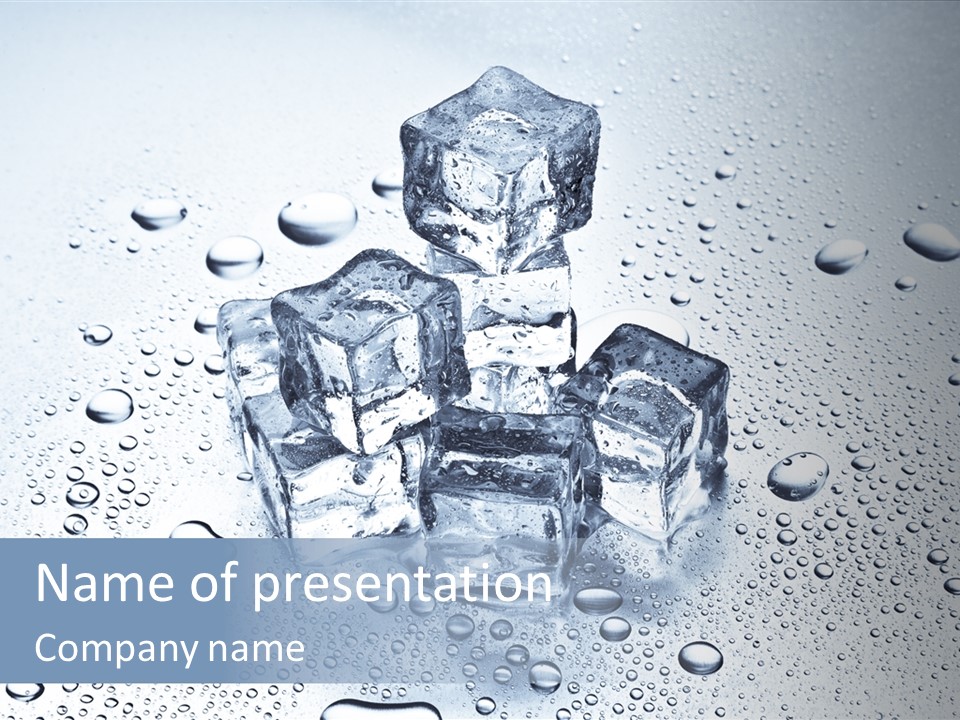 Ice Cocktail Rocks PowerPoint Template