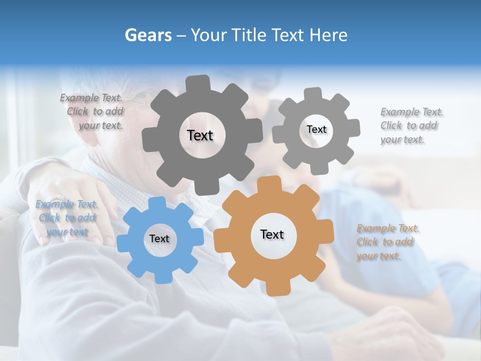 Table Happy Teamwork PowerPoint Template