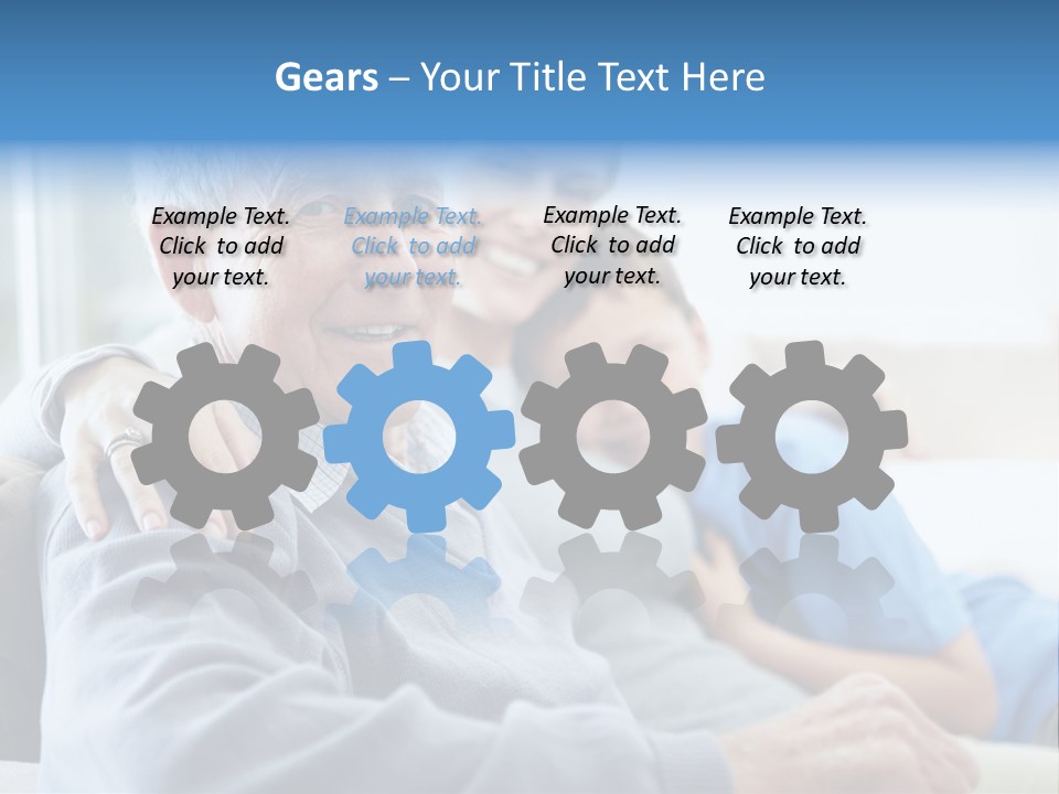 Table Happy Teamwork PowerPoint Template