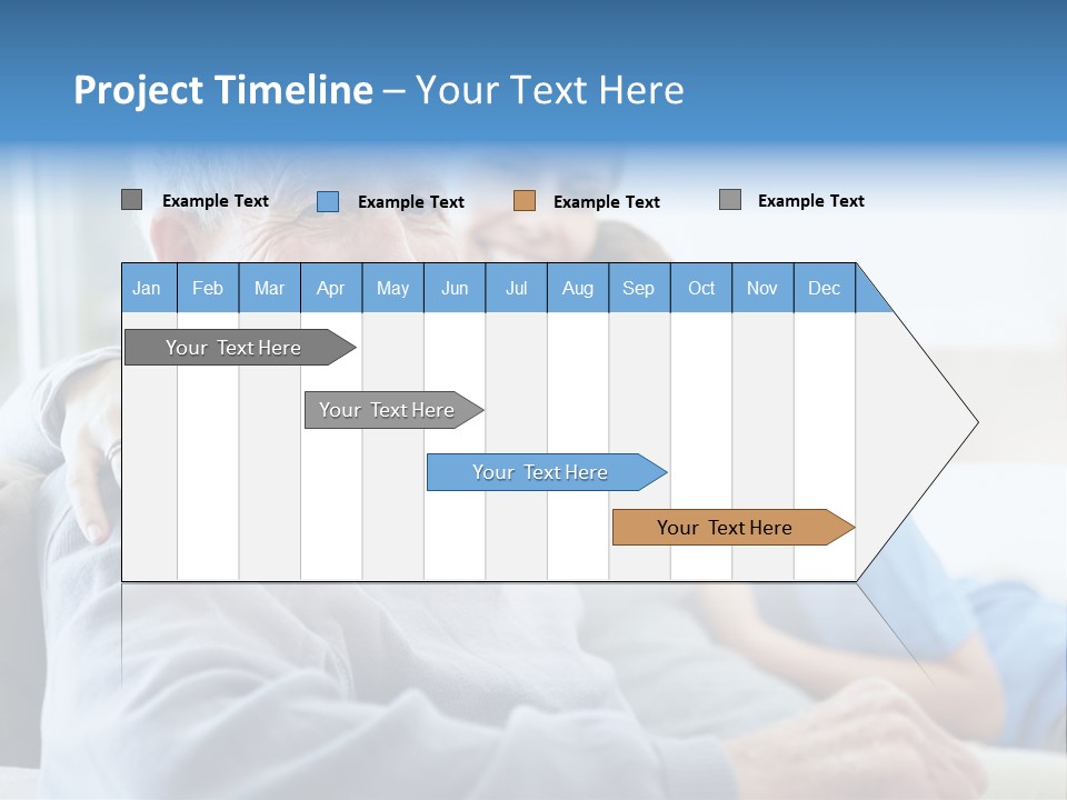 Table Happy Teamwork PowerPoint Template