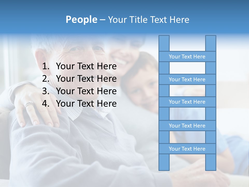 Table Happy Teamwork PowerPoint Template