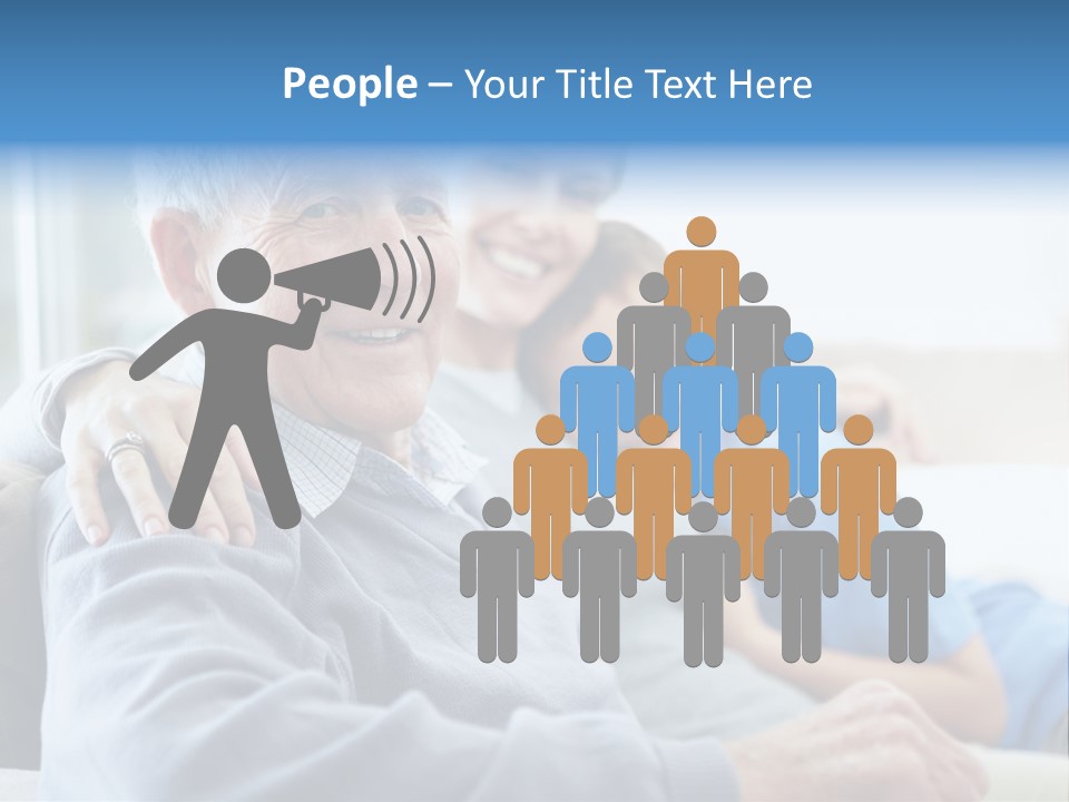 Table Happy Teamwork PowerPoint Template