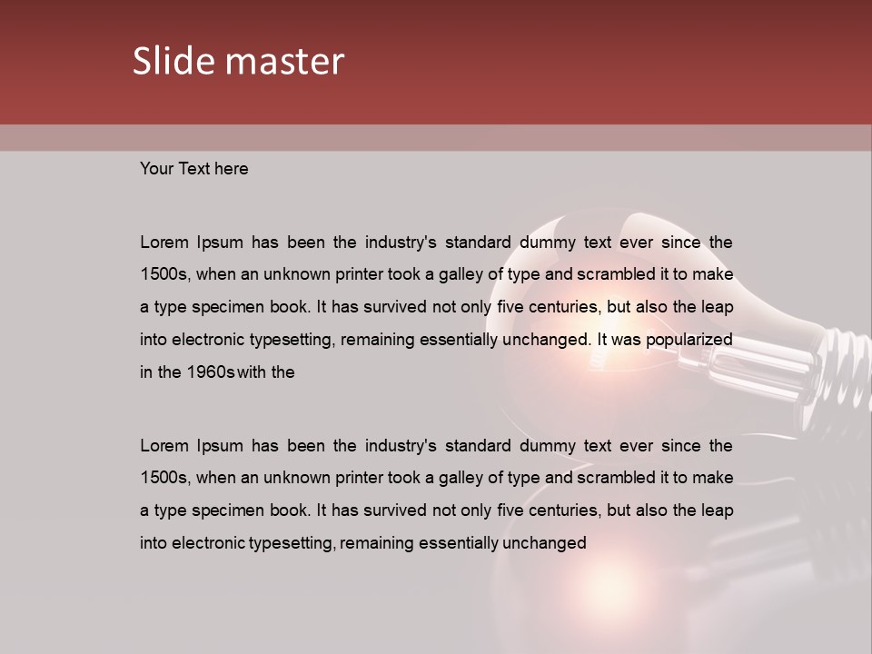 Bulb Ideas Three Dimensional PowerPoint Template