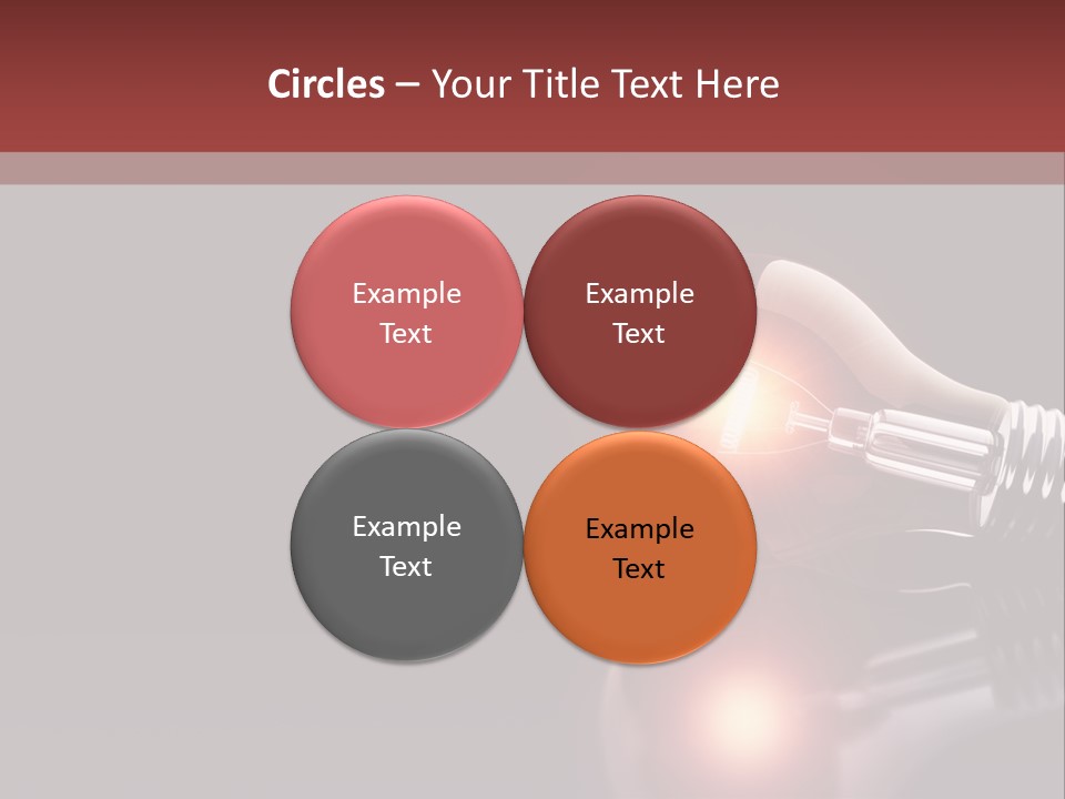 Bulb Ideas Three Dimensional PowerPoint Template