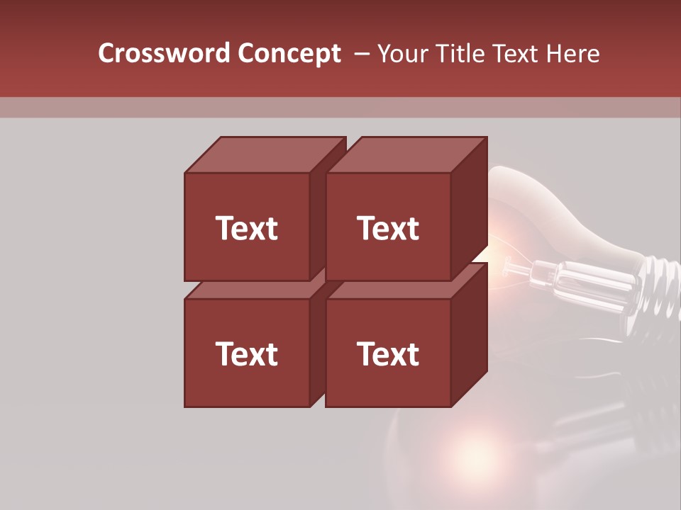Bulb Ideas Three Dimensional PowerPoint Template