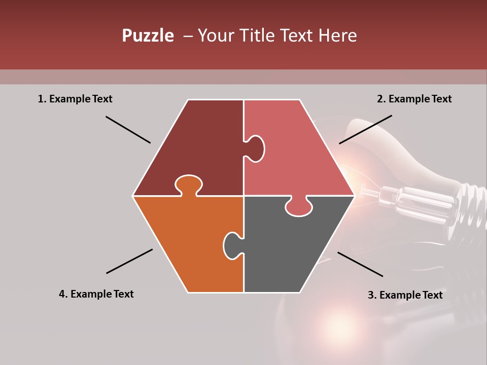 Bulb Ideas Three Dimensional PowerPoint Template