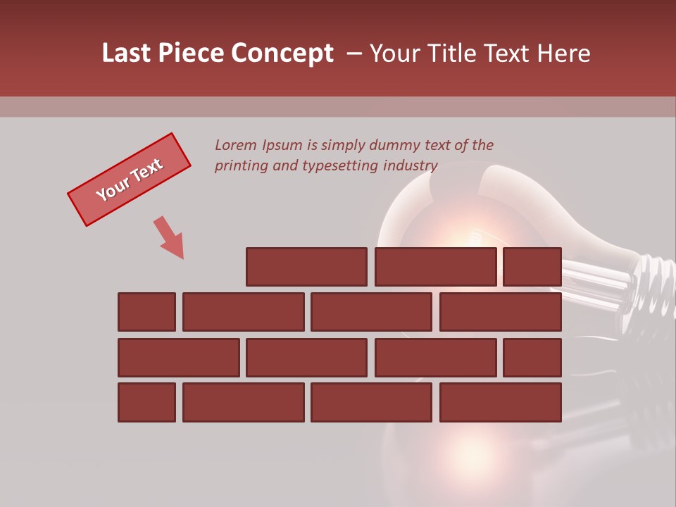 Bulb Ideas Three Dimensional PowerPoint Template