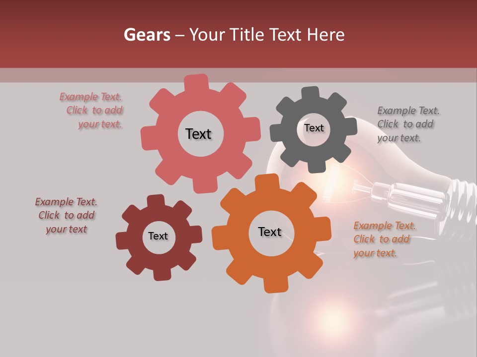 Bulb Ideas Three Dimensional PowerPoint Template