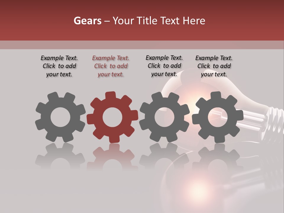 Bulb Ideas Three Dimensional PowerPoint Template