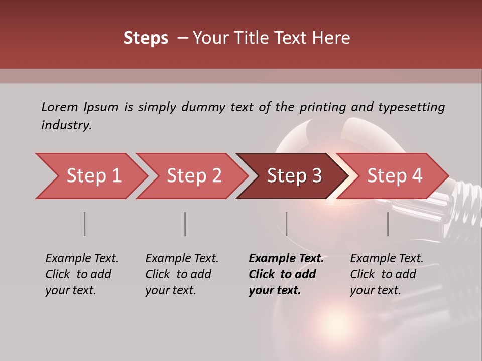 Bulb Ideas Three Dimensional PowerPoint Template