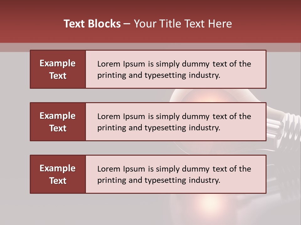 Bulb Ideas Three Dimensional PowerPoint Template