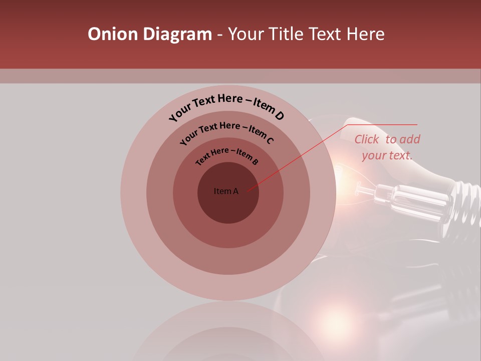 Bulb Ideas Three Dimensional PowerPoint Template