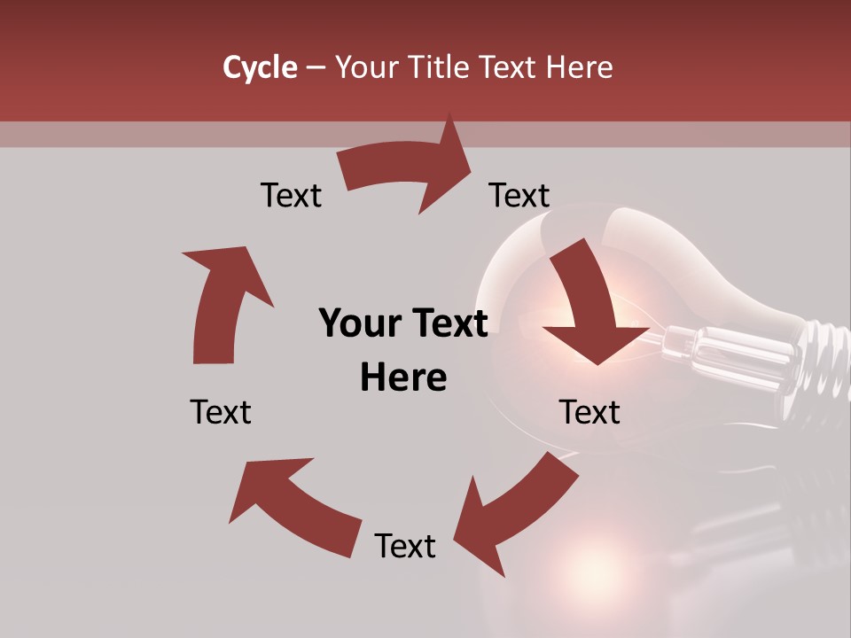 Bulb Ideas Three Dimensional PowerPoint Template