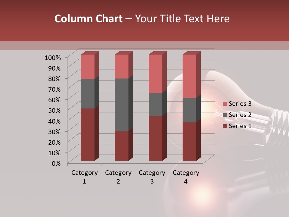 Bulb Ideas Three Dimensional PowerPoint Template