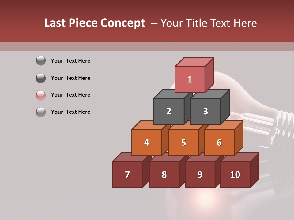 Bulb Ideas Three Dimensional PowerPoint Template