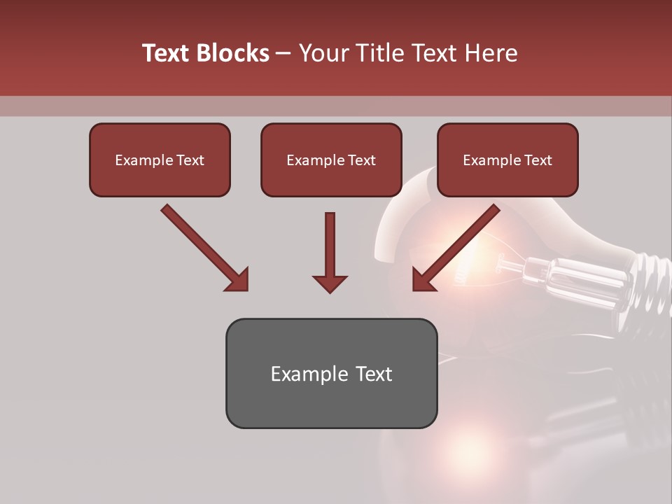 Bulb Ideas Three Dimensional PowerPoint Template