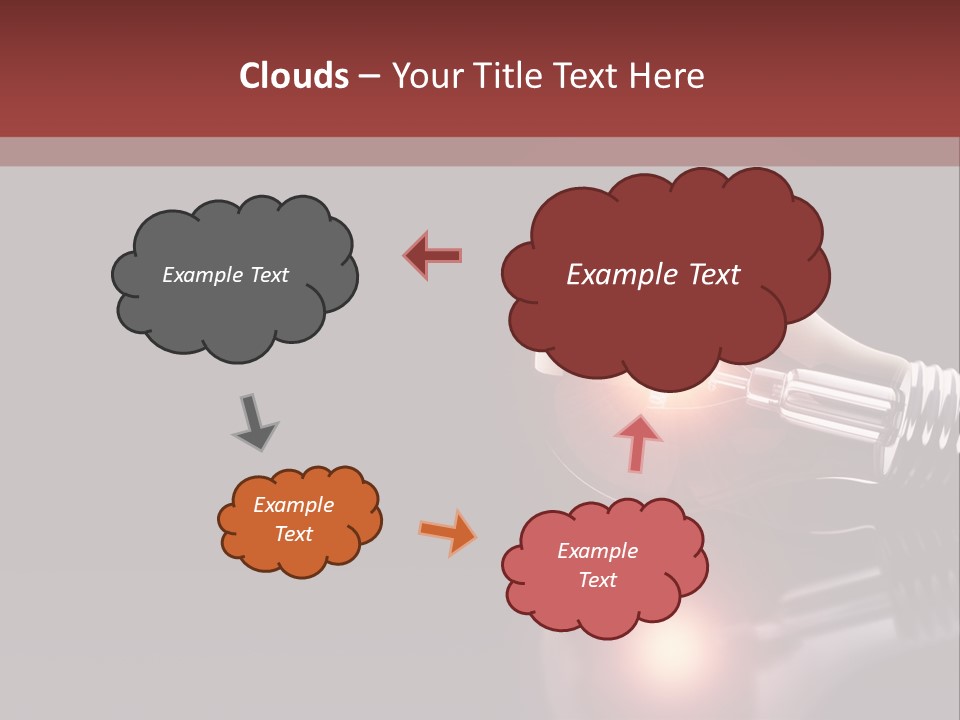Bulb Ideas Three Dimensional PowerPoint Template