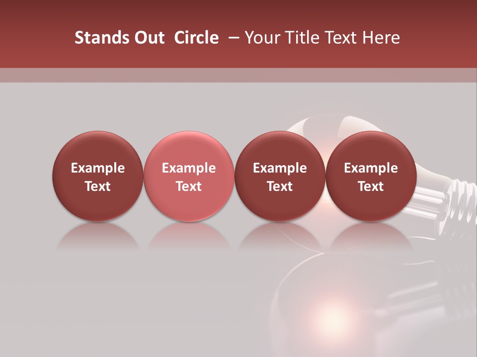 Bulb Ideas Three Dimensional PowerPoint Template