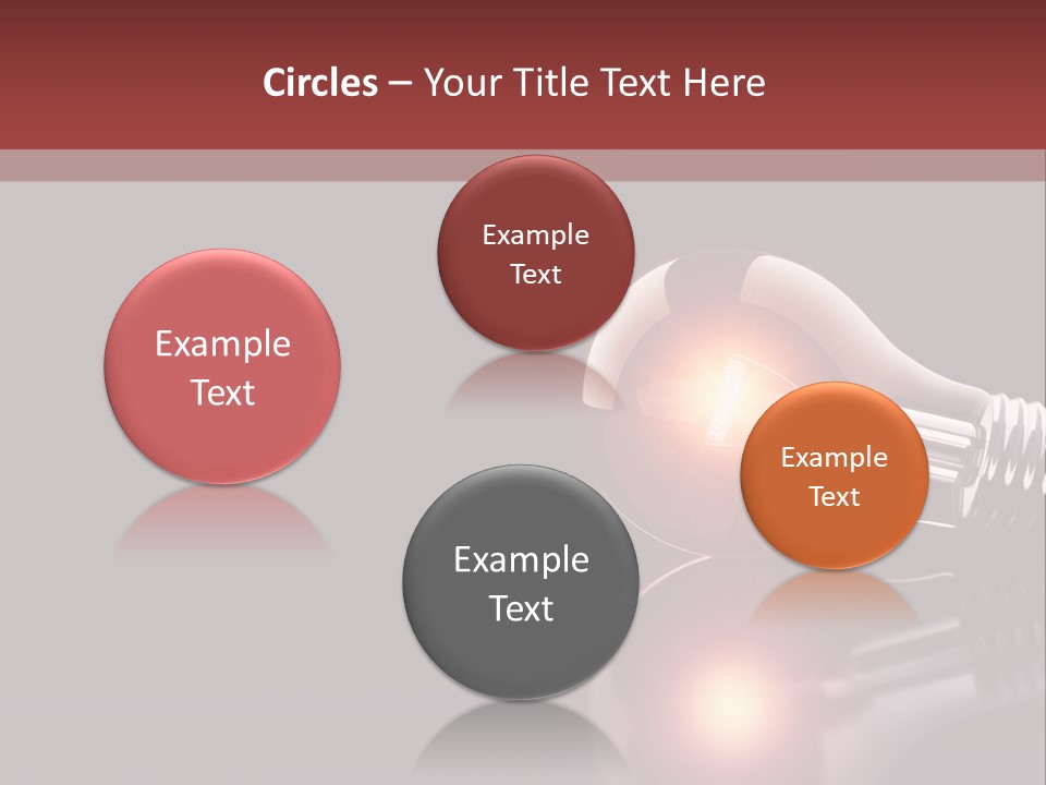 Bulb Ideas Three Dimensional PowerPoint Template