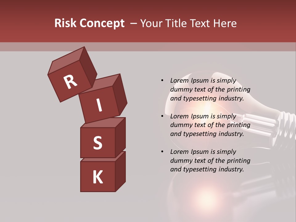 Bulb Ideas Three Dimensional PowerPoint Template