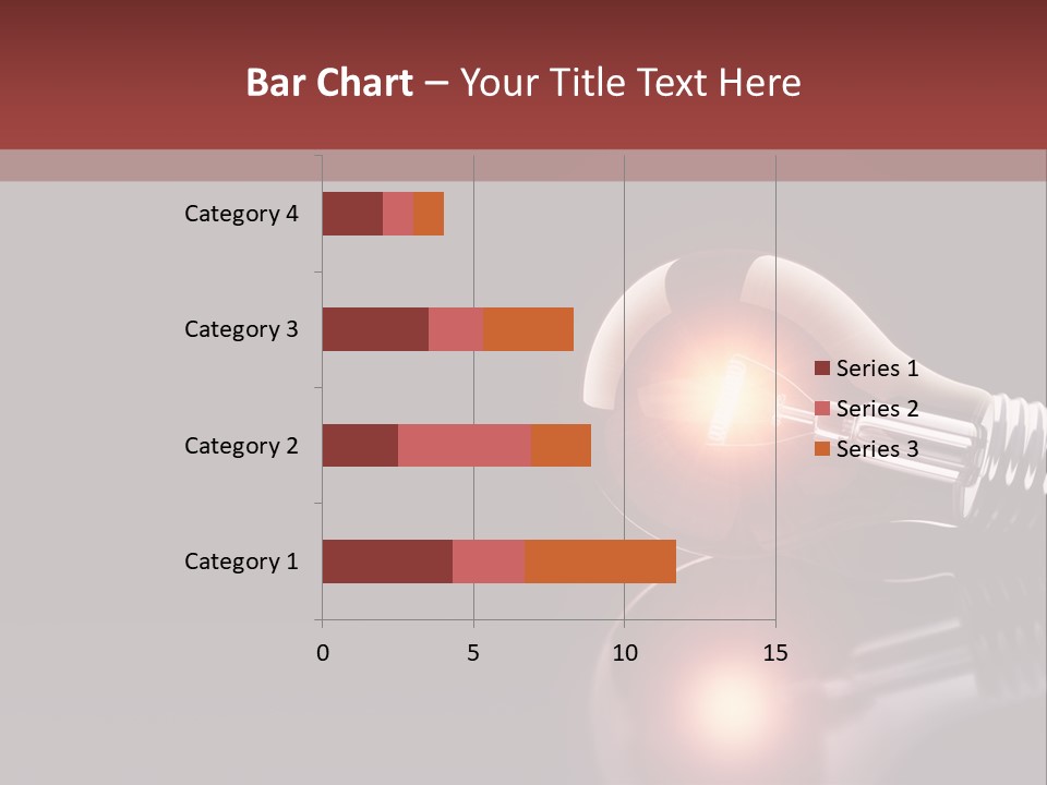 Bulb Ideas Three Dimensional PowerPoint Template